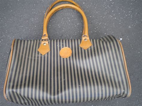 fendi vintage striped tote|old style Fendi bags.